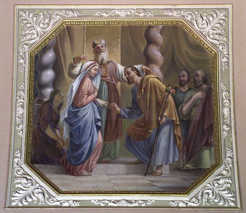 Lo sposalizio di Maria e Giuseppe - 1866 -affresco - chiesa di Santa Maria Immacolata delle Grazie - Bergamo